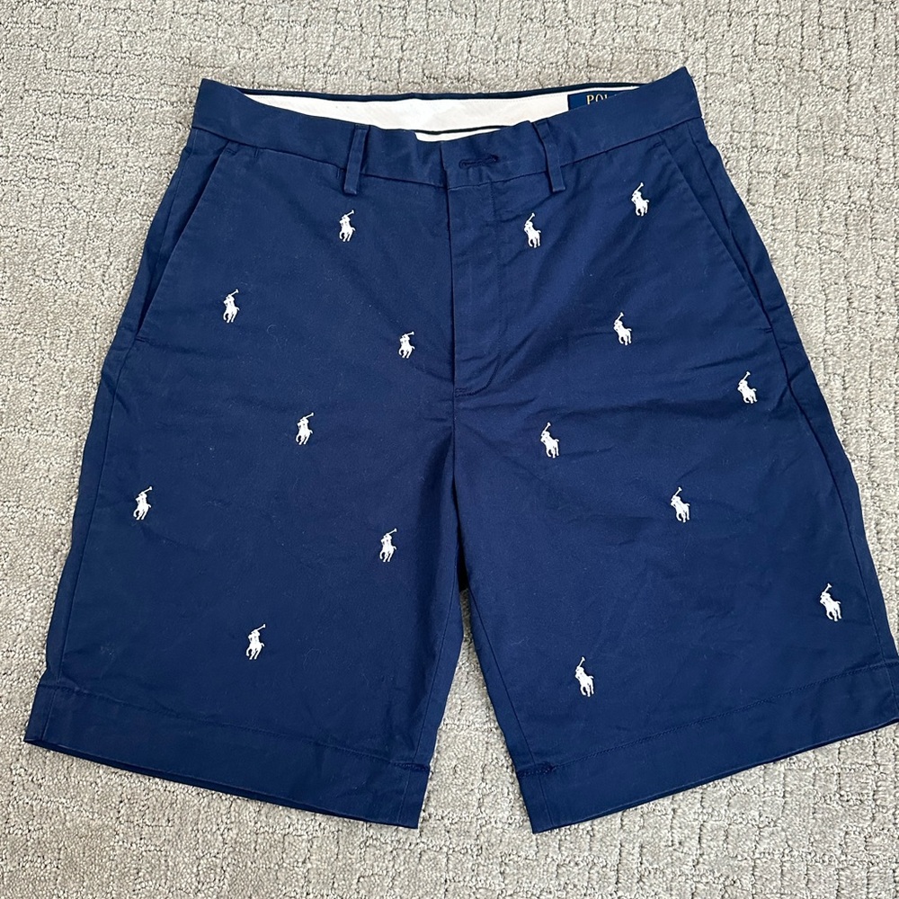 Polo by Ralph Lauren Blue Flat Front Shorts